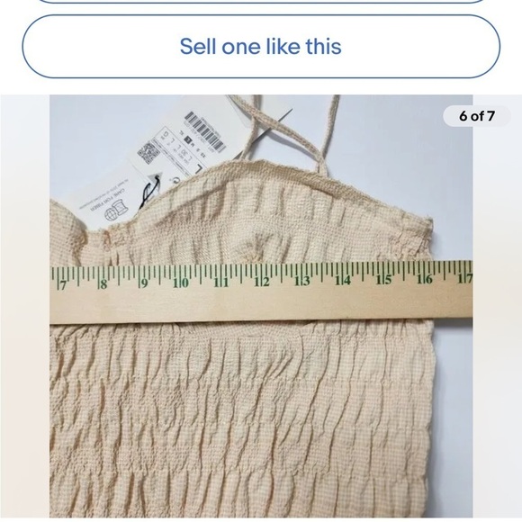 New Zara Spaghetti straps Elastic
Crop Top Size L - Picture 3 of 7